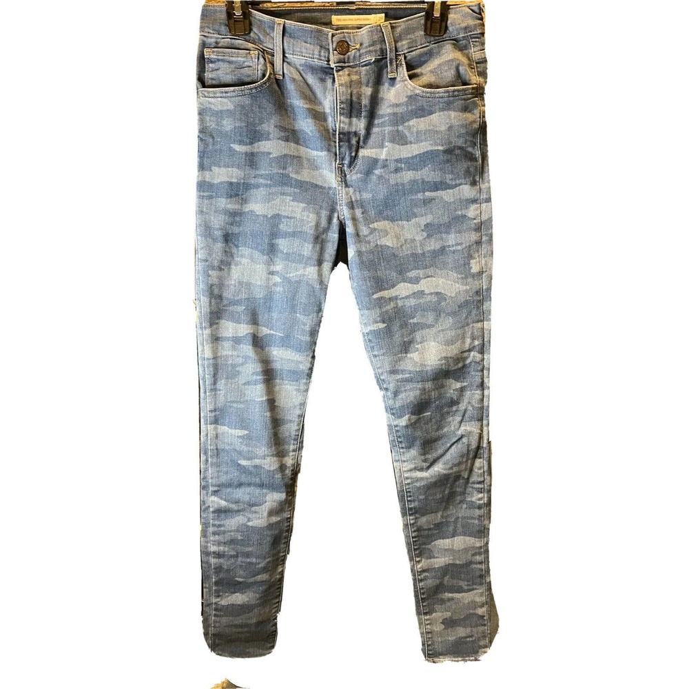Levi's Camo 720 High Rise Super Skinny Jeans Blue Womens Sz 29